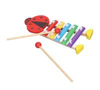 Bonbela Hand Percussion Educational Solid Wood Smooth Edge Early Learning Instrument Toy for Girls Toddlers (Ladybird)
