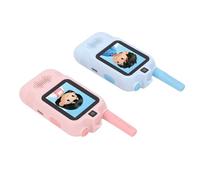 Bonbela Kids Video Intercom 2 Pack with Dual Cameras and Voice Changer | Rechargeable 2 Way Radio for Kids, 600m Outdoor Range, 8hr Talk Time, Type C Charging, ABS Material, Indoor Outdoor Hiking
