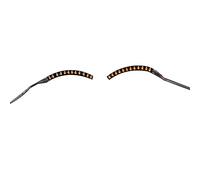 Bonbela LED False Eyelashes Light Glowing Makeup Strip Lashes with Hair Clips 3.0V Low Current Battery for Party Nightclub Halloween Stage Performance (Orange)