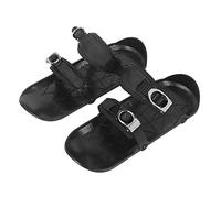 Bonbela Mini Ski Skates Short Thin Skating Skis with Adjustable Binding for Snow Parks Cross Country Skiing Slopes Fits US 5-14 EU 35-48 Black