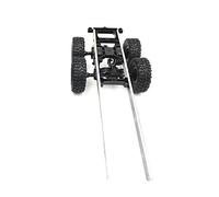 Bonbela Oil Tank Trailer Chassis for 1:16 RC Car WPL Military Truck DIY | for WPL B24 B16 B36 B36KIT Model, Unassembled DIY Kit, Durable Metal and Plastic Construction, Truck Trailer Upgrade