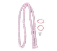 Bonbela Pink Heatless Curling Set Hair Rod High Comfort Cloth Headband Clips DIY Curls Rollers with Soft Cloth Headbands for Sleeping