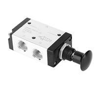 Bonbela Pneumatic Hand Lever Solenoid Valve 2 Position 3 Way 3R210-08 PT1/4 | Aluminum Alloy Body,NBR Seal,Hand Pull Operation,0~0.8MPa Air Working Pressure,Precision PT Threads