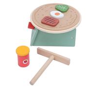 Bonbela Premium Wood Pancake Spreading Toy Set for Children, Simulation Design Wooden Kids Toy with Playhouse Pancake Play Set, Educational Toy, Parent Child Interaction, Over 3 Years Old