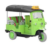 Bonbela Pull Back Car Toy Thai Tricycle Alloy Tuk Tuk Simulation Vehicle Bright Colors Easy Operation for Kids Ages 3+ with Detailed Design (Green)