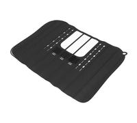 Bonbela Sink Cover Foldable Silicone Sink Matte Heat Resistant Make Up Brush Cleaner Matte Bathroom Travel Black