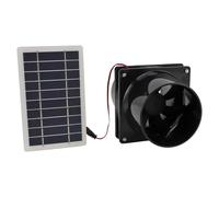 Bonbela Solar Energy Exhaust Fan 10W 12V Round Pipe for Solar Exhaust Fan for The Petal House Chicken Cluster RV Greenhouse ABS Panel Ventilation Kit for RV Greenhouse