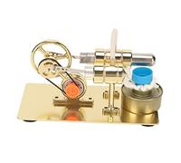 Bonbela Stirling Engine Model Kit Educational Toy with LED Light for Science Projects Physics Learning Classroom Demonstration