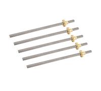 Bonbela T8 Lead Screw 8mm Diameter 2mm Pitch 8mm Lead 200mm Length Stainless Steel Linear Motion Threaded Rod with Brass Nut for 3D Printer Engraving Machine