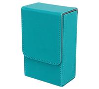 Bonbela Tarot Storage Box Soft PU Leather with Sun Moon Design Felt Lined Interior for Universal Standard Size Tarot Cards Holds 95 Cards Lightweight and Elegant (Blue Green)
