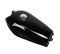 Bonbela Universal Bright Black 9L Fuel Tank with Cap Switch for CG125 Retro Motorcycle No Screw Holes Light-Cured Paint Shock Proof