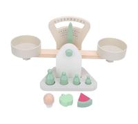 Bonbela Wooden Balance Scale Toy, Early Learning Math Teaching Aid Realistic Educational Boys with Interactive Role Playing Experience, Ideal for Happy Playtime