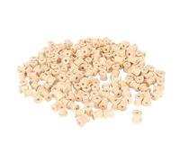 Bonbela Wooden Spools 200 Pieces Unfinished Polished Wood Smoothing Barrel Spools with Eco-friendly Material for Stringing Decoration, Organizing DIY