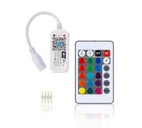 BONBELONG RGB LED WiFi ControllerRemote Control 24 Keys Wireless for Multi Color Strip Lights, Compatible with Android/iOS Work with Alexa/Google Home