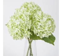 BonBloom's 3 Pcs Light Green Hydrangea Artificial Flowers 21" Latex Large Heads Faux Hydrangeas Flowers Realistic Leaves& Stem for Wedding Table Centerpieces Home Party Outdoor Arrangements Decor