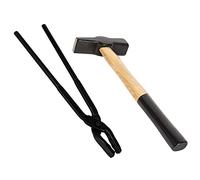 Bonbo Blacksmith Tool Set with Wolf Jaw Tongs, Alloy Steel Hammer (15''), 12 Months Warranty