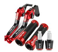 BONCAERT Brake Clutch Lever for Motorcycles Set for KYMCO XCITING 250 300 500 400 Downtown 125/200/300/350 Motorcycle CNC Folding Extendable Clutch Brake Levers Rubber Handle(Dd-m)