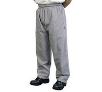 BonChef Check Baggy Trousers Unisex Adult's Chef Trouser (S, Black/White)