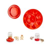 Bonchoice No Drown Water and Feeder Base, Screw-On Quail Waterer Base Quail & Chick Compatible with 1 Quart Threaded Neck Bottle for Brooding Chicks（Bottle not Included）