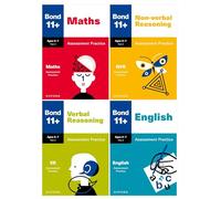 Bond 11+ Maths English Verbal Non-Verbal Reasoning Assessment Practice 6-7 years 4 Books Set (Bond Assessment Papers)