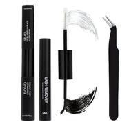 Bond and Seal Eyelash Extension Glue - Long-Lasting Waterproof Mascara for Cluster Lash with Tweezers - DIY Tufted