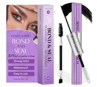 Bond and Seal Lash Glue, 2-in-1 Black Cluster Lash Glue for Individual DIY Eyelash Extensions, Dual-Ended Eyelash-Glue Waterproof Long Lasting Formula