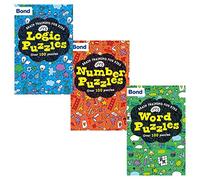 Bond Brain Training for Kids Oxford 3 Books Collection Set (Number Puzzles, Logic Puzzles & Word Puzzles)