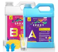 Bond Craftor Epoxy Resin Kit 1Gallon, Clear Crystal Resina Epoxica Food Safe, Casting Resin for Art Craft, Jewelry Making, DIY