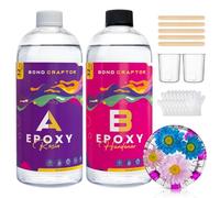 Bond Craftor Epoxy Resin Kit 64 OZ, Clear Crystal Resina Epoxica Food Safe, Casting Resin for Art Craft, Jewelry Making, DIY