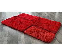 Bond Deep Red Bath Rug 60X90 Cm | 20-25 Mm Pile Height | Intense Color Design
