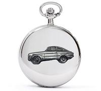 Bond Equipe GT4S ref29 pewter effect car emblem polished silver case mens GIFT quartz pocket watch fob made in sheffield