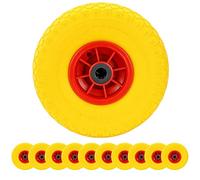 Bond Hardware® 10 x 10" 3.00-4 Yellow Sack Truck Hand Trolley Cart Wheelbarrow Solid Rubber Wheel Tyre Tires 20mm