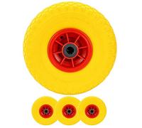 Bond Hardware® 3 x 10" 3.00-4 Yellow Sack Truck Hand Trolley Cart Wheelbarrow Solid Rubber Wheel Tyre Tires 20mm