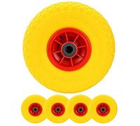 Bond Hardware® 4 x 10" 3.00-4 Yellow Sack Truck Hand Trolley Cart Wheelbarrow Solid Rubber Wheel Tyre Tires 20mm