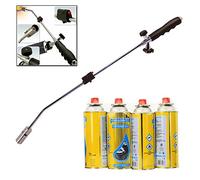 Bond Hardware® Butane Gas Weed Wand Blowtorch Garden Torch Weeds Killer Burner + 4 Gas Refills