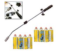 Bond Hardware® Butane Gas Weed Wand Blowtorch Garden Torch Weeds Killer Burner + 8 Gas Refills