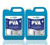Bond It 1 Hour PVA Contractors Grade 2 Pack (5L Each) - All Purpose PVA Glue Adhesive & Sealer for Plastering, Walls, Timber & Cement - Quick Drying PVA Bond & Primer for Porous Surfaces
