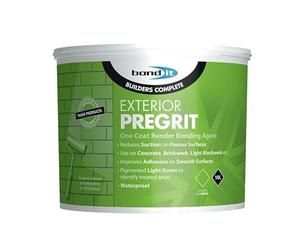 Bond IT 10L Exterior Render Pregrit Bonding agent for exterior walls. For use on concrete, brickwork, light blockwork,Grip Render Grit - Pale Green