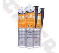 Bond it 3 Tubes Of Pu18 Polyurethane Adhesive Sealant Black 310Ml Tube