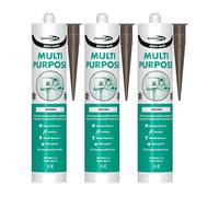 Bond It 3x Multi-Mate High Modulus Silicone Sealant - 285ml Brown | Multipurpose, Mould-Resistant, Waterproof, Interior & Exterior Use | Perfect Silicone Sealant for Kitchens, Bathrooms, Showers & DIY