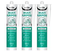 Bond It 3x Multi-Mate High Modulus Silicone Sealant - 285ml Translucent | Mould-Resistant - Waterproof - Interior & Exterior | Multipurpose Silicone Sealant for Home - Kitchens - Bathrooms - & DIY