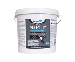 Bond It 5kg PLUG-IT Cement Based Rapid Setting Cracks Leak Joint Plug Tub Bucket Basement Foundation Watertight Sealing Mortar