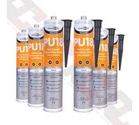 Bond it 6 Tubes Of Pu18 Polyurethane Adhesive Sealant Black 310Ml Tube
