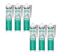 Bond It 6x Multi-Mate High Modulus Silicone Sealant - 285ml Grey | Mould-Resistant - Waterproof - Interior & Exterior | Multipurpose Silicone Sealant for Home - Kitchens - Bathrooms - & DIY