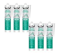 Bond It 6x Multi-Mate High Modulus Silicone Sealant - 285ml White | Mould-Resistant - Waterproof - Interior & Exterior | Multipurpose Silicone Sealant for Home - Kitchens - Bathrooms - & DIY