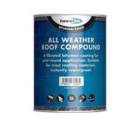 Bond-It All weather roofing compound - 5 litre - waterproof coating for common roofing surfaces including mastic asphalt, roofing felt, corrugated iron, fibre cement, slates, lead, copper, tin & zinc - resists extremes of temperature.