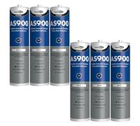 Bond It AS900 Acoustic Sealant & Wall Board Adhesive - 6x White, 900ml | Noise-Reducing - Flexible - Over-Paintable | Solvent-Free Joint Filler for Plasterboard - Ceilings - & Interiors