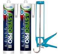 Bond It Astro Pro Green Artificial Grass Adhesive 2 Pack (310ml Each) with Sealant Gun - High Tack Elastic Hybrid Glue for Astro Turf Seaming & Artificial Grass to Concrete Bonding
