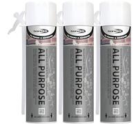 Bond It B3 All Purpose Expanding PU Foam 3 Pack (500ml Each) - Polyurethane Expanding Foam Filler Spray with Nozzle for Gap Filling, Insulating, Sealing, and Fixing Walls, Doors, and Windows