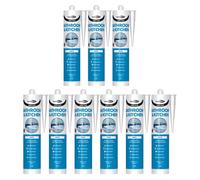 Bond It Bath-Mate Bath & Kitchen Sealant - 9X White, 285Ml - Solvent Free Silicone Sealant Mould-Resistant - Sanitary Sealant